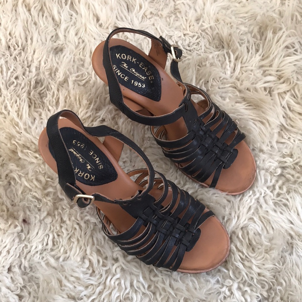 Black strappy heels